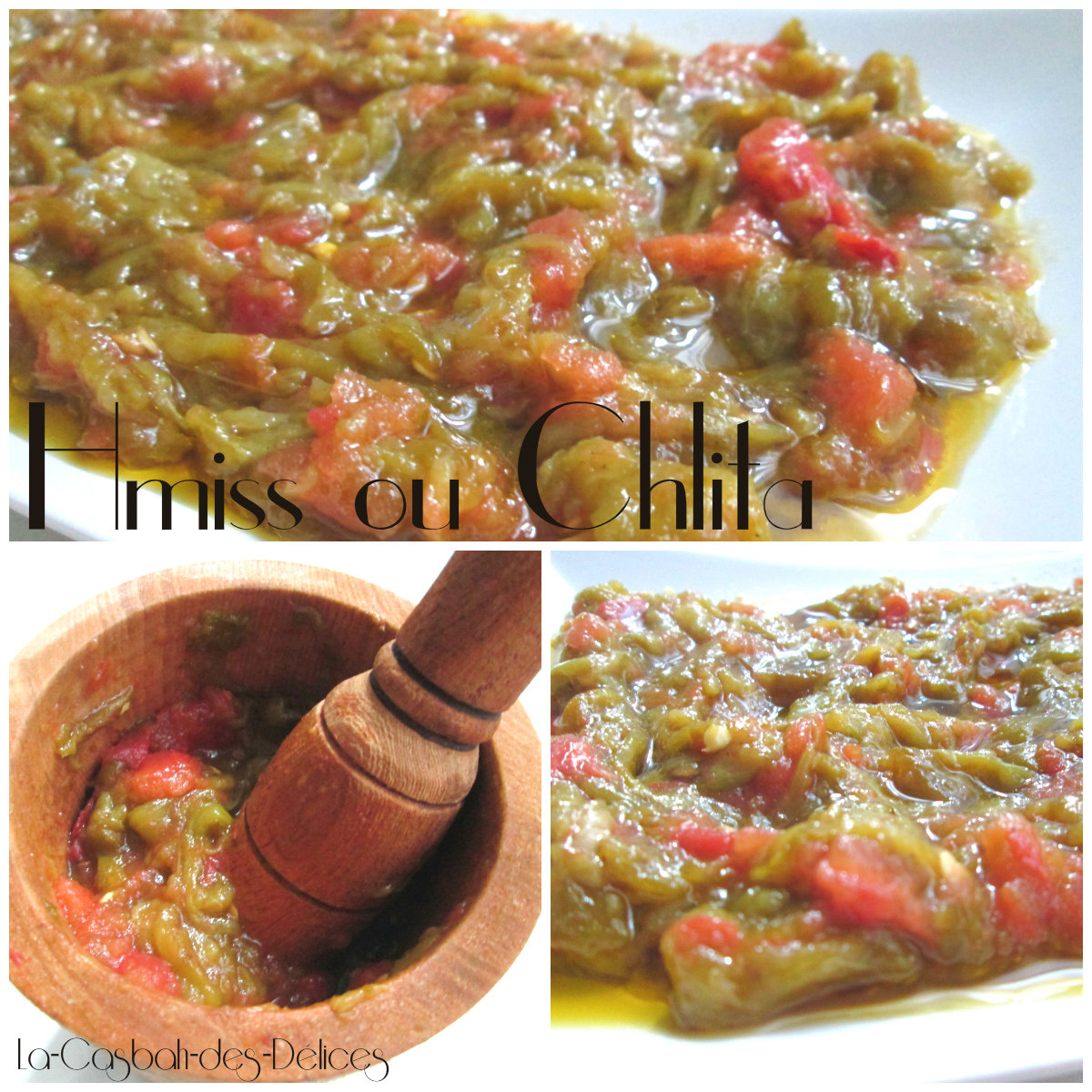 Hmiss ou Chlita : salade de poivrons et tomates grillés